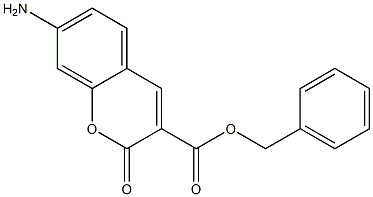 7-Amino-2-oxo-2H-1-benzopyran-3-carboxylic acid benzyl ester Struktur