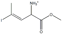 (E)-1-Methoxycarbonyl-3-iodo-2-buten-1-aminium Struktur