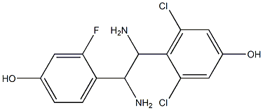 4-[1,2-Diamino-2-(2-fluoro-4-hydroxyphenyl)ethyl]-3,5-dichlorophenol Struktur