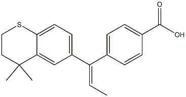 4-[(E)-1-[(3,4-Dihydro-4,4-dimethyl-2H-1-benzothiopyran)-6-yl]-1-propenyl]benzoic acid Struktur