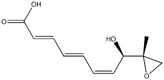 (2E,4E,6Z,8R,9S)-9,10-Epoxy-8-hydroxy-9-methyl-2,4,6-decatrienoic acid Struktur