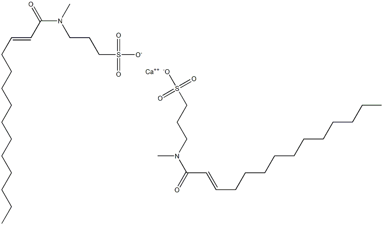 Bis[3-[N-(2-tetradecenoyl)-N-methylamino]-1-propanesulfonic acid]calcium salt Struktur