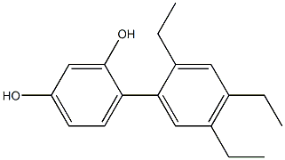 4-(2,4,5-Triethylphenyl)benzene-1,3-diol Struktur