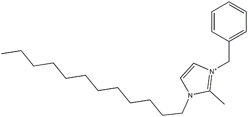 1-Benzyl-2-methyl-3-dodecyl-3H-imidazole-1-ium Struktur