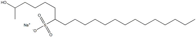 2-Hydroxyhenicosane-7-sulfonic acid sodium salt Struktur