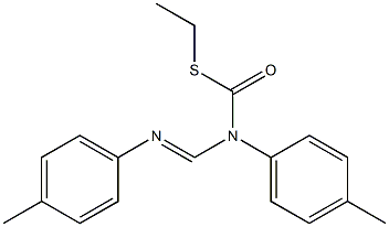 N1-[(Ethylthio)carbonyl]-N1,N2-di(p-tolyl)formamidine Struktur