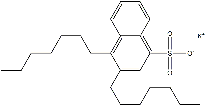 3,4-Diheptyl-1-naphthalenesulfonic acid potassium salt Struktur