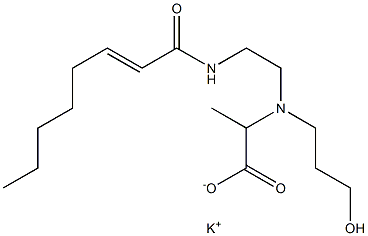 2-[N-(3-Hydroxypropyl)-N-[2-(2-octenoylamino)ethyl]amino]propionic acid potassium salt Struktur