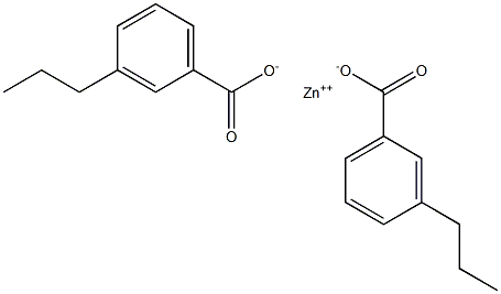 Bis(3-propylbenzoic acid)zinc salt Struktur