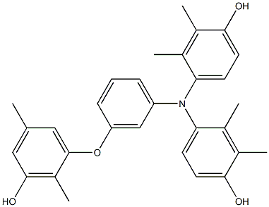 N,N-Bis(4-hydroxy-2,3-dimethylphenyl)-3-(3-hydroxy-2,5-dimethylphenoxy)benzenamine Struktur