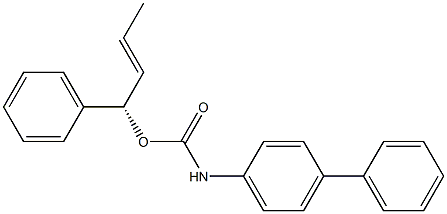 (-)-p-Phenylcarbanilic acid (S,E)-1-phenyl-2-butenyl ester Struktur