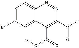 3-Acetyl-6-bromocinnoline-4-carboxylic acid methyl ester Struktur