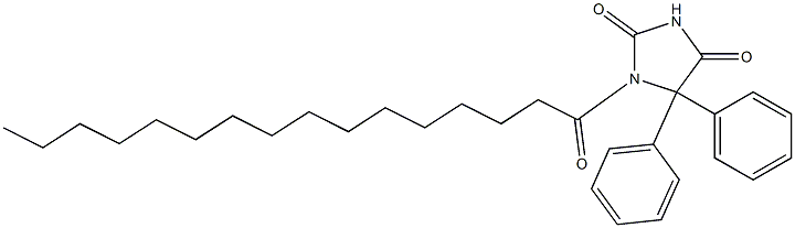 1-Palmitoyl-5,5-diphenylhydantoin Struktur