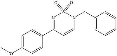 2-Benzyl-5-(4-methoxyphenyl)-2H-1,2,6-thiadiazine 1,1-dioxide Struktur