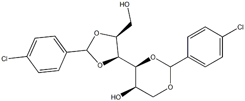 1-O,3-O:4-O,5-O-Bis(4-chlorobenzylidene)-L-glucitol Struktur