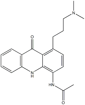 4-Acetylamino-1-(3-dimethylaminopropyl)acridin-9(10H)-one Struktur