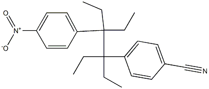 4-[1,1,2-Triethyl-2-(4-nitrophenyl)butyl]benzonitrile Struktur