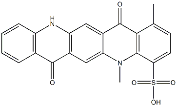 5,7,12,14-Tetrahydro-1,5-dimethyl-7,14-dioxoquino[2,3-b]acridine-4-sulfonic acid Struktur