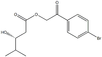 [R,(+)]-3-Hydroxy-4-methylvaleric acid p-bromophenacyl ester Struktur