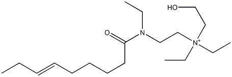 2-[N-Ethyl-N-(6-nonenoyl)amino]-N,N-diethyl-N-(2-hydroxyethyl)ethanaminium Struktur