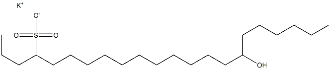 16-Hydroxydocosane-4-sulfonic acid potassium salt Struktur