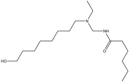 N-[[N-Ethyl-N-(8-hydroxyoctyl)amino]methyl]hexanamide Struktur