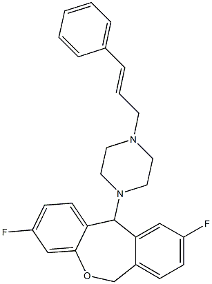 11-(4-Cinnamyl-1-piperazinyl)-3,9-difluoro-6,11-dihydrodibenz[b,e]oxepin Struktur