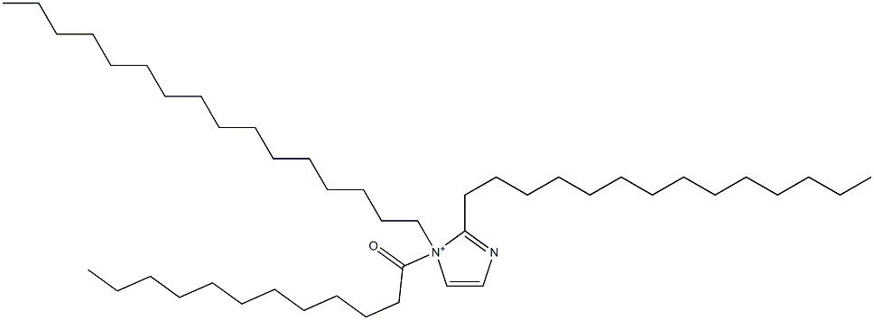 1-Hexadecyl-1-dodecanoyl-2-tetradecyl-1H-imidazol-1-ium Struktur