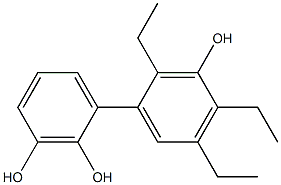 2',4',5'-Triethyl-1,1'-biphenyl-2,3,3'-triol Struktur