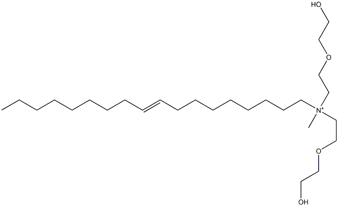 N,N-Bis[2-(2-hydroxyethoxy)ethyl]-N-methyl-9-octadecen-1-aminium Struktur