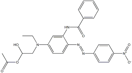 N-[5-[2-Acetoxyethyl(2-hydroxyethyl)amino]-2-(p-nitrophenylazo)phenyl]benzamide Struktur