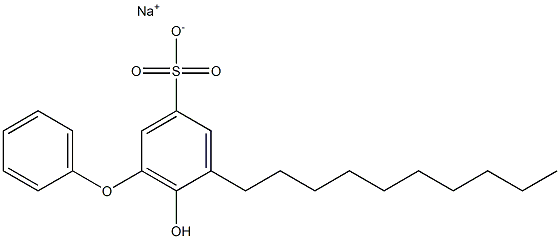 6-Hydroxy-5-decyl[oxybisbenzene]-3-sulfonic acid sodium salt Struktur