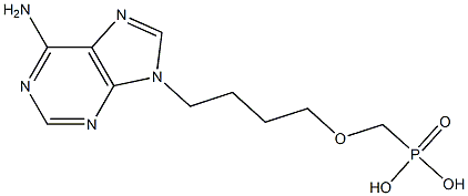 [4-(6-Amino-9H-purin-9-yl)butoxy]methylphosphonic acid Struktur