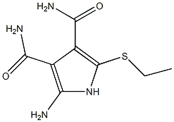 2-Amino-5-(ethylthio)-1H-pyrrole-3,4-dicarboxamide Struktur