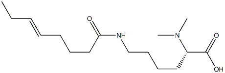 N6-(5-Octenoyl)-N2,N2-dimethyllysine Struktur