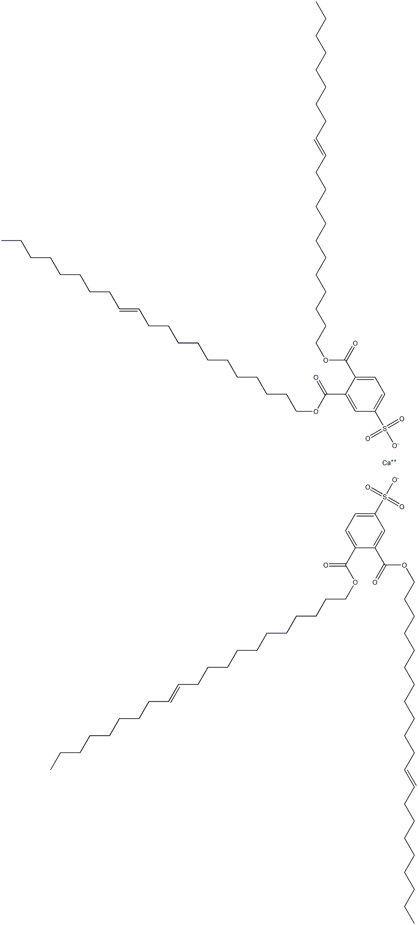 Bis[3,4-di(12-henicosenyloxycarbonyl)benzenesulfonic acid]calcium salt Struktur