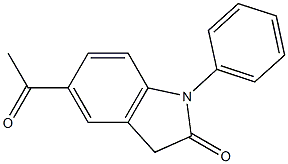 5-Acetyl-1-phenylindolin-2-one Struktur