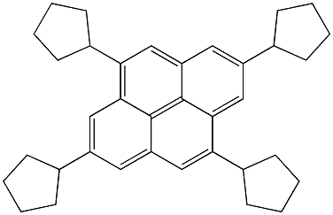 2,4,7,9-Tetracyclopentylpyrene Struktur