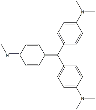 4-[[4-(Dimethylamino)phenyl][4-(methylimino)-2,5-cyclohexadien-1-ylidene]methyl]-N,N-dimethylbenzenamine Struktur