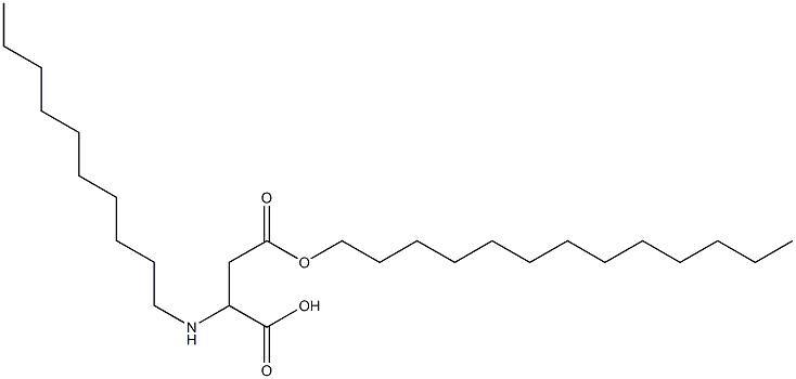 2-Decylamino-3-(tridecyloxycarbonyl)propionic acid Struktur