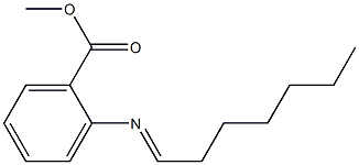 2-(Heptylideneamino)benzoic acid methyl ester Struktur