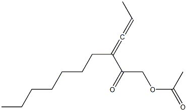 Acetic acid 3-(1-propenylidene)-2-oxodecyl ester Struktur