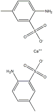 Bis(2-amino-5-methylbenzenesulfonic acid)calcium salt Struktur