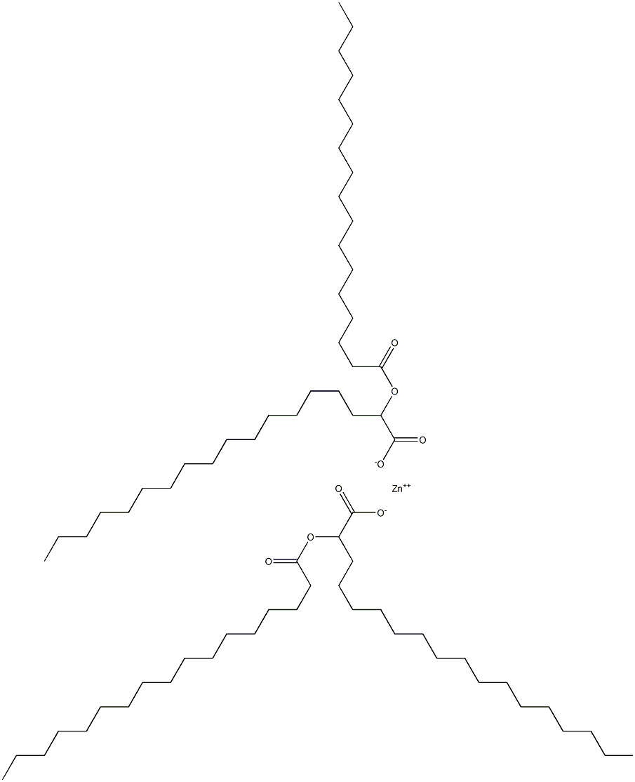 Bis(2-heptadecanoyloxystearic acid)zinc salt Struktur