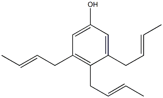 3,4,5-Tri(2-butenyl)phenol Struktur