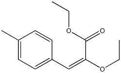 (E)-3-(4-Methylphenyl)-2-ethoxyacrylic acid ethyl ester Struktur