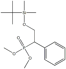 1-Phenyl-2-(tert-butyldimethylsilyloxy)ethylphosphonic acid dimethyl ester Struktur