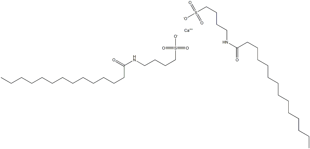 Bis(4-tetradecanoylamino-1-butanesulfonic acid)calcium salt Struktur