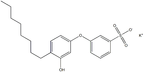 3'-Hydroxy-4'-octyl[oxybisbenzene]-3-sulfonic acid potassium salt Struktur