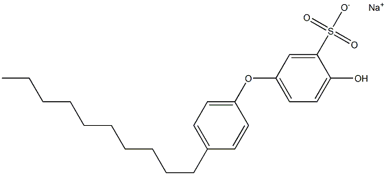 4-Hydroxy-4'-decyl[oxybisbenzene]-3-sulfonic acid sodium salt Struktur